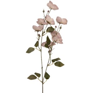 Ramo decorativo con flores violeta y verde 10x14x80 cm