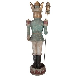 Decoración de conejo Clayre & Eef Marrón-Verde 29x25x100 cm