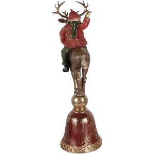 Santa Claus sobre Renne Clayre & Eef 24x20x63 cm Marrón Rojo