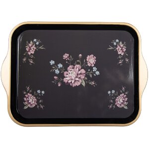 Tablet Clayre & Eef 66438 38x27x2 cm Negro-Rosa