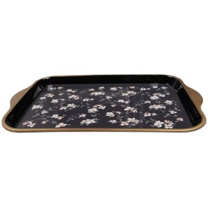 Tableta Clayre & Eef 66439 38x27x2 cm Negro-Blanco