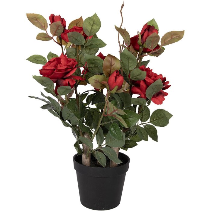 Planta artificial de rosas Clayre & Eef 20x20x55 cm