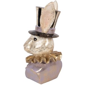 Estatua decorativa de conejo Clayre & Eef Beige 14x12x27 cm