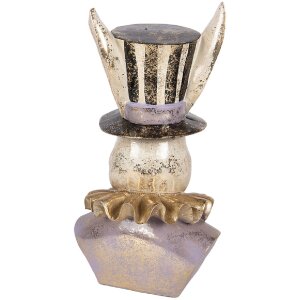 Estatua decorativa de conejo Clayre & Eef Beige 14x12x27 cm