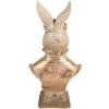 Estatua decorativa de conejo Clayre & Eef Beige Rosa 16x11x31cm