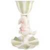 Decoración Clayre & Eef Conejo Blanco-Verde Ø 15 cm x 24 cm
