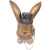 Decoración de conejo Clayre & Eef Gold Negro 17x11x25 cm
