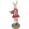 Decoración de conejo con cesta Clayre & Eef Beige Rosa 11x14x30 cm