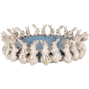 Plato decorativo con conejos Clayre & Eef Ø...