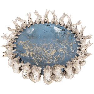 Plato decorativo con conejos Clayre & Eef Ø...
