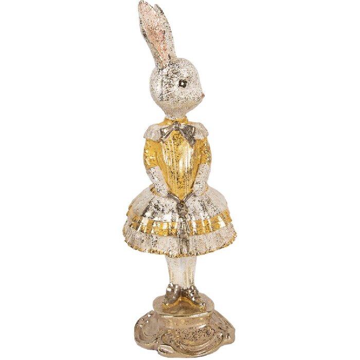 Decoración Conejo Beige-Gold Clayre & Eef Ø 13x36 cm