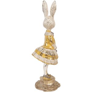 Decoración Conejo Beige-Gold Clayre & Eef Ø 13x36 cm