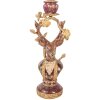Soporte de velas en forma de ciervo Clayre & Eef lila-gold 14x11x31 cm