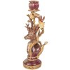 Soporte de velas en forma de ciervo Clayre & Eef lila-gold 14x11x31 cm