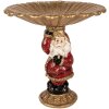 Papá Noel con Tazón Clayre & Eef 6PR6052 Dorado y Rojo 24x19x24 cm