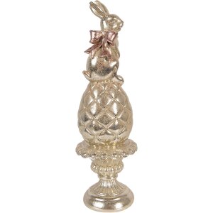 Decoración de Pascua Conejo sobre Huevo Ø 8x28 cm Clayre & Eef