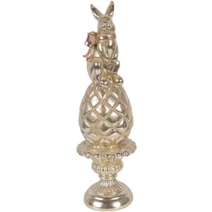 Decoración de Pascua Conejo sobre Huevo Ø 8x28 cm Clayre & Eef
