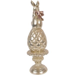 Decoración de Pascua Conejo sobre Huevo Ø 8x28 cm Clayre & Eef