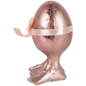 Decoración Huevo Clayre & Eef Rosa-Orange Ø 6x10 cm