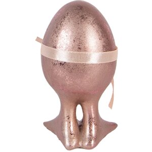 Decoración Huevo Clayre & Eef Rosa-Orange Ø 6x10 cm