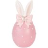 Decoración de huevo Clayre & Eef tono rosa blanco Ø 6x12 cm
