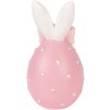 Decoración de huevo Clayre & Eef tono rosa blanco Ø 6x12 cm