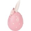 Decoración de huevo Clayre & Eef tono rosa blanco Ø 6x12 cm