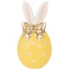 Decoración de huevo Clayre & Eef Amarillo-Blanco Ø 6x12 cm