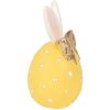 Decoración de huevo Clayre & Eef Amarillo-Blanco Ø 6x12 cm