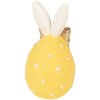Decoración de huevo Clayre & Eef Amarillo-Blanco Ø 6x12 cm