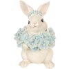 Decoración de conejo Clayre & Eef Blanco y Azul 9x10x13 cm