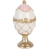 Decoración huevo Clayre & Eef Blanco con detalles dorados Ø 8x15 cm