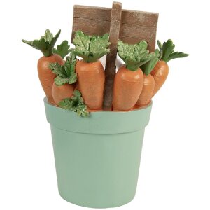 Decoración de conejo Clayre & Eef blanco-azul 21x20x28 cm