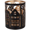 Candelabro de té Clayre & Eef con motivo de casa, hierro, Ø11x13 cm