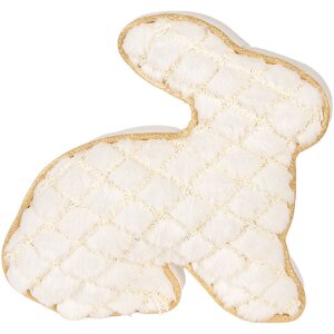 Tapón de puerta Clayre & Eef TW0630 con diseño de conejo blanco dorado 29x10x27 cm
