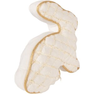 Tapón de puerta Clayre & Eef TW0630 con diseño de conejo blanco dorado 29x10x27 cm