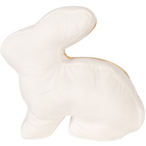 Tapón de puerta Clayre & Eef TW0630 con diseño de conejo blanco dorado 29x10x27 cm