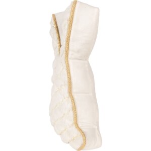 Cojín de conejo Clayre & Eef blanco con detalles en dorado 20x7x31 cm