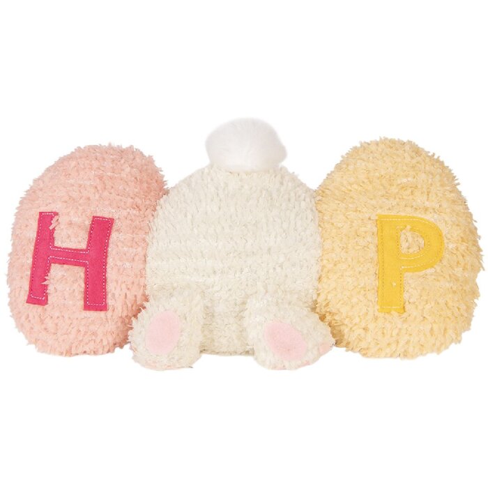 Cojín decorativo conejo Clayre & Eef Blanco Rosa 36x12x20 cm