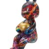 Figura decorativa Coniglietto Psyco – Conejo multicolor de poliresina, 23 cm