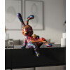 Figura decorativa de conejo psicodélico Mauro Ferretti 21,5x10x22 cm