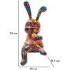 Figura decorativa de conejo psicodélico Mauro Ferretti 21,5x10x22 cm