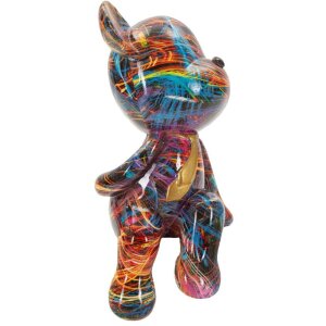 Figura decorativa Orsetto Psyco de Mauro Ferretti 10,5x12x23,5 cm