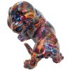 Figura decorativa Bassotto Psyco de Mauro Ferretti – Perro Dálmata multicolor en Polyresin, aprox. 20 x 14 x 16,5 cm