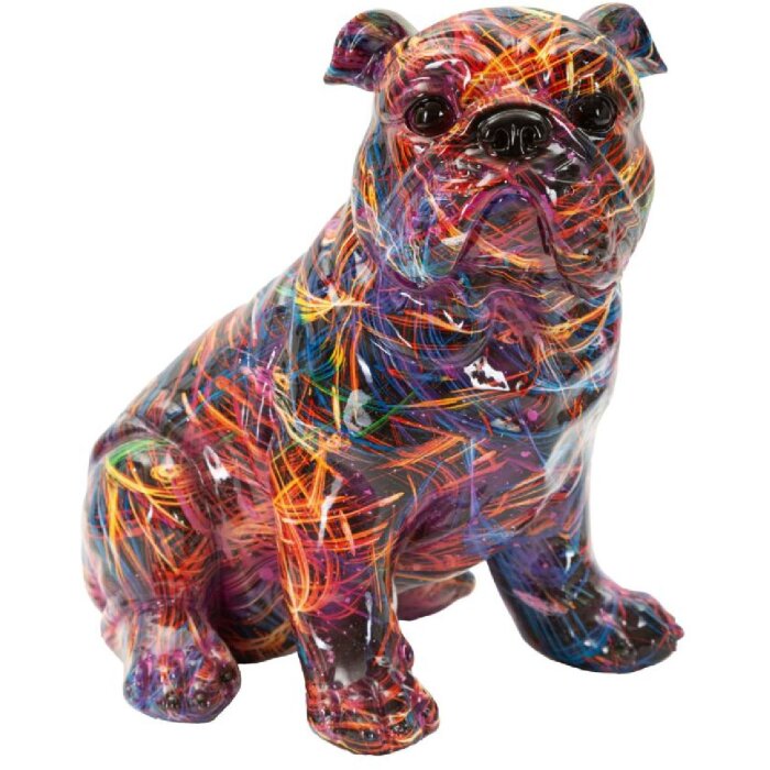 Figura decorativa BULL DOG PSYCO de Mauro Ferretti 21,5x15,5x21 cm