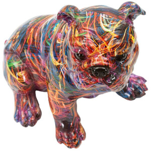 Figura decorativa BULL DOG PSYCO de Mauro Ferretti 21,5x15,5x21 cm