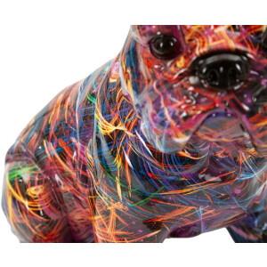 Figura decorativa BULL DOG PSYCO de Mauro Ferretti 21,5x15,5x21 cm