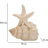 Figura decorativa marítima STELLA MARINA SAND 18x13x21,2 cm de Mauro Ferretti