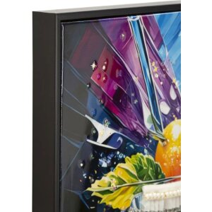 Pintura sobre tela COCKTAIL con marco de fotos Mauro Ferretti 62x3,5x92 cm