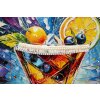 Pintura sobre tela COCKTAIL con marco de fotos Mauro Ferretti 62x3,5x92 cm